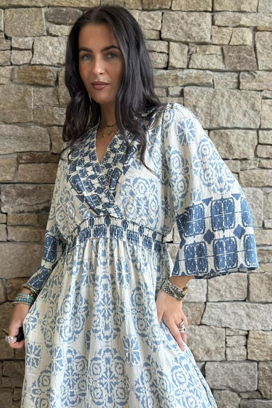 Zaida Smock Dress Denim
